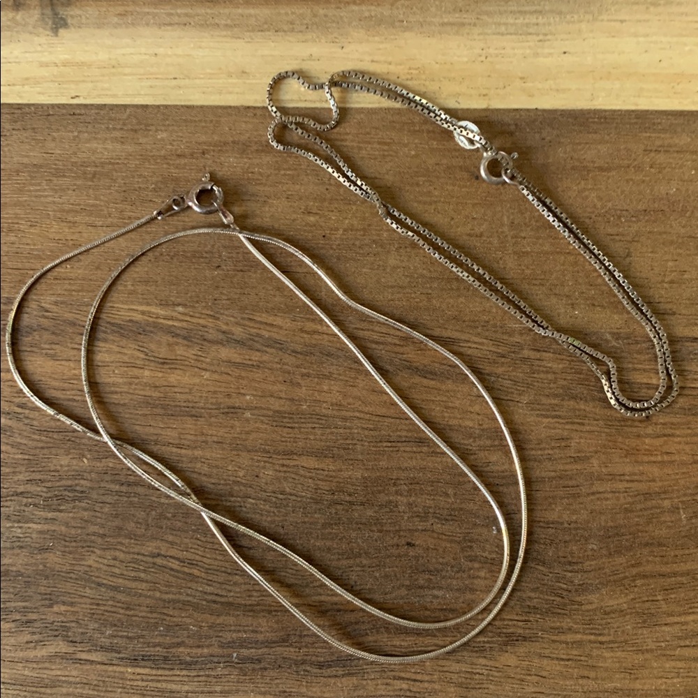 2 Sterling Silver Neckalces